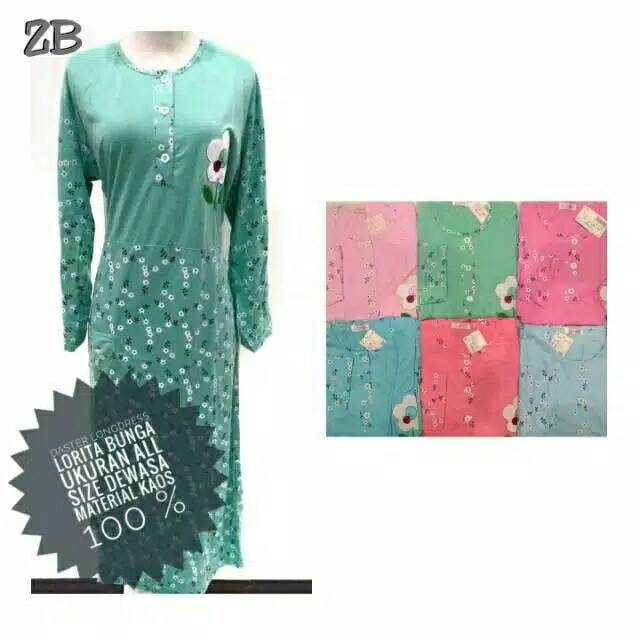 DASTER KAOS PANJANG KANCING BISA UNTUK BUSUI BY LORITA