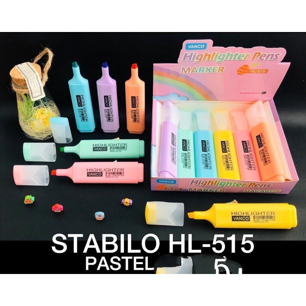 

VANCO HIGHLIGHTER MARKER WARNA PASTEL / MACARON