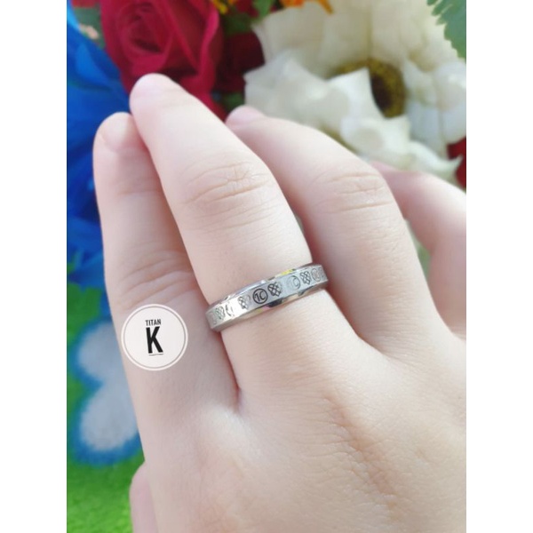 Cincin Silver Titanium ikatan cinta Booming Termurah Anti Karat N29062114