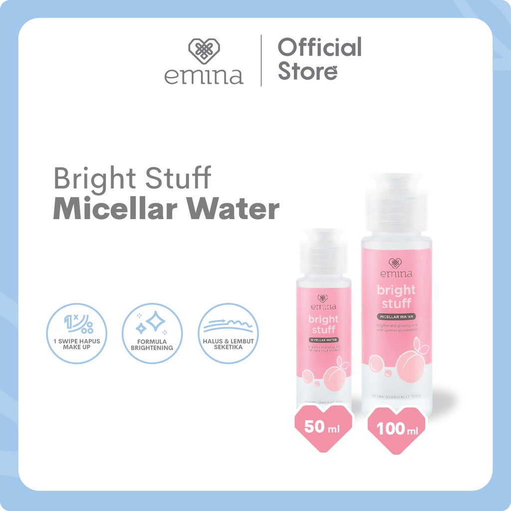 Emina Bright Stuff Micellar Water - Pembersih Wajah BISA COD