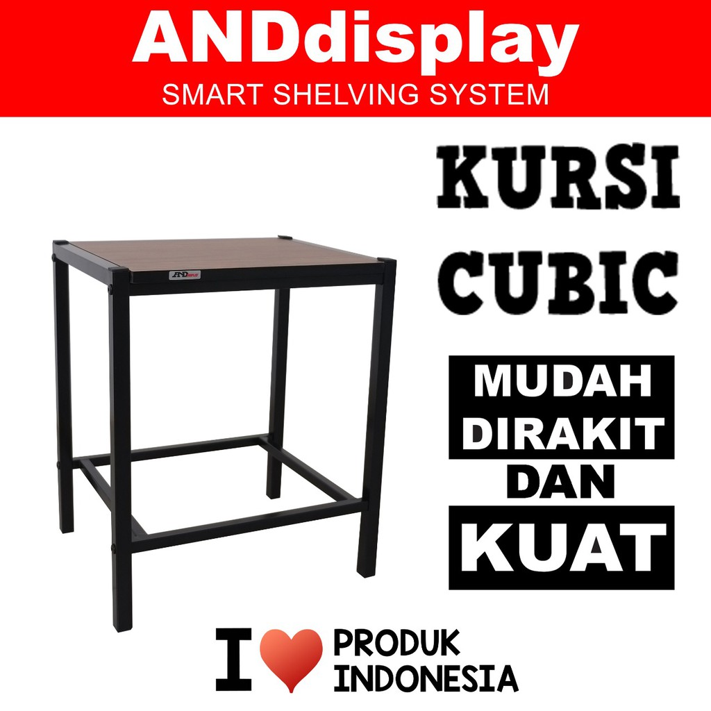 KURSI MAKAN - KURSI CAFE CUBIC 39X30X45 - KURSI BAKSO - BANGKU BASO