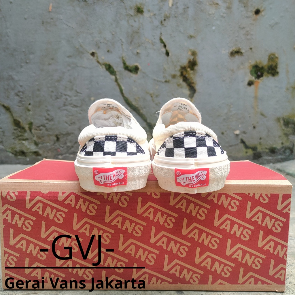 (BISA GRAB) VANS SLIP ON OG CHECKERBOARD BLACK WHITE WAFFLE DT PREMIUM BNIB | VANS SLIP ON ORIGINAL-6