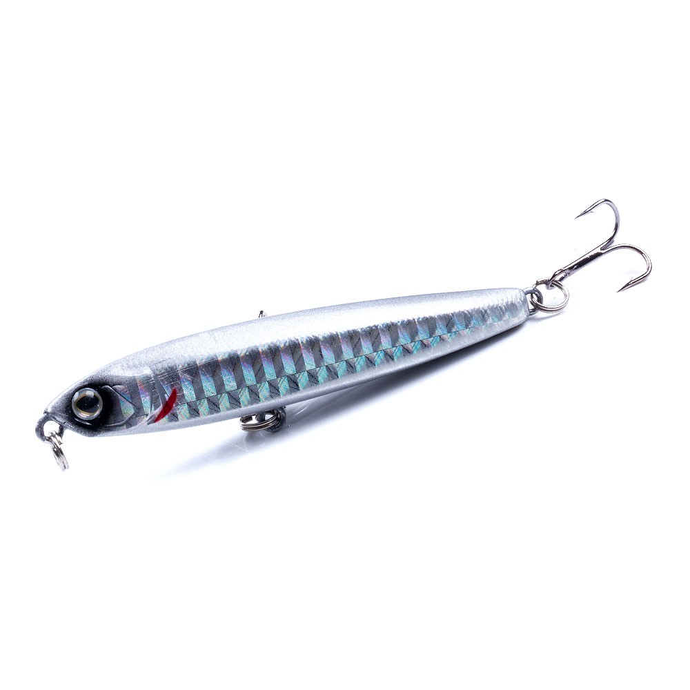 HENGJIA 18Pcs New Sinking Pencil Umpan Pancing 7.5cm/10g Minnow Popper Fishing Lure Ikan Bass Bait Wobbler Kail