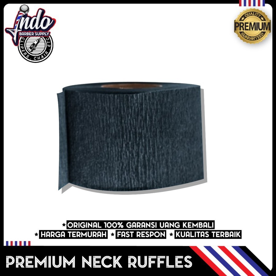 SATU ROLL Tisu Leher / Neck Papper /Tissue Leher  Neck Ruffle Barber WARNA HITAM PREMIUM ROLL