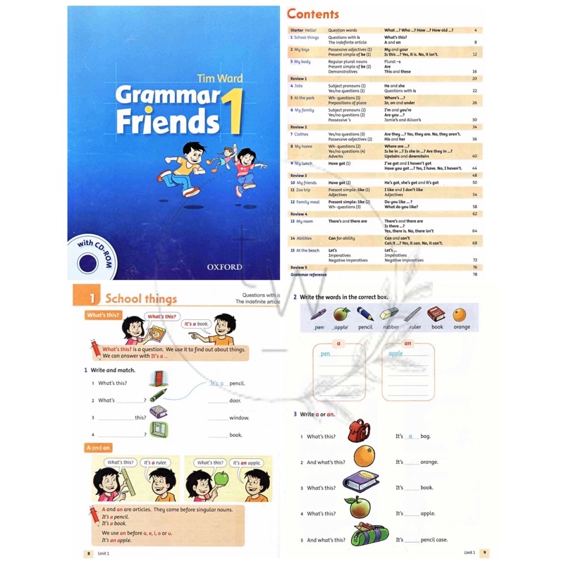 Oxford Grammar Friends Level 1 2 3 4 5 6 - Buku Grammar Inggris Anak SD Family and Friends-Level 1 (PDF)