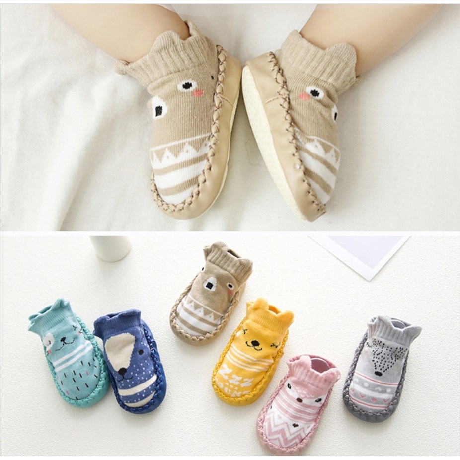 【Happy Baby】0-30 Bulan Sepatu Anak Bayi IMPOR - Baby Prewalker  Kaos Kaki WZ006