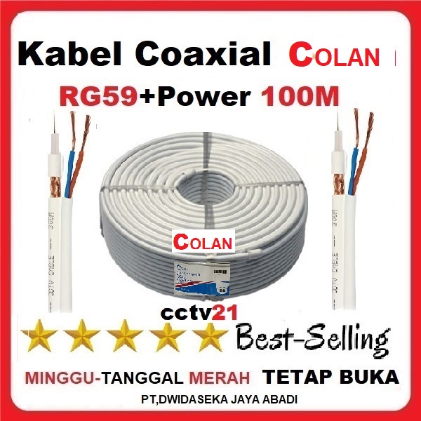 Jual Kabel Cctv Coaxial Terbaik Colan Rg Power Dc M Tarikan Utk