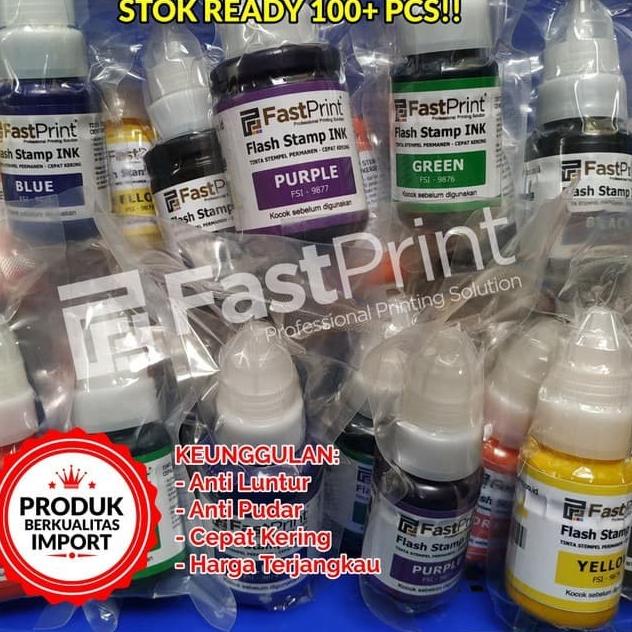 

☎ Tinta Stempel Flash Fast Print Warna Biru (Blue Ink) 70ml - Kuning ۞