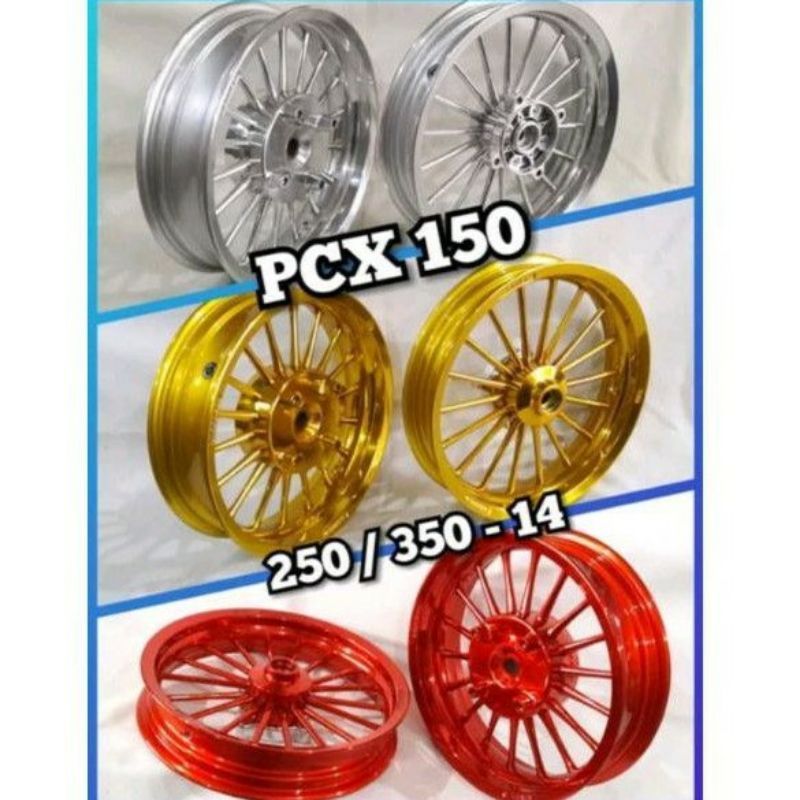 Velg PCX NEW LOKAL 150 lebar 250 350 inchi Velk Pelek POWER Candy classic palang 18 P18 ALL New PCX 