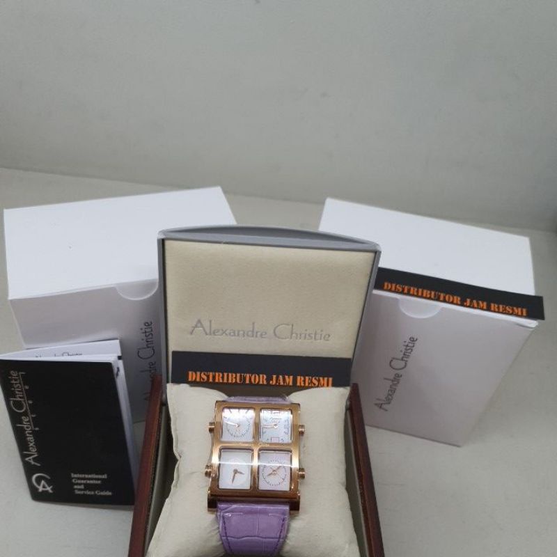 Jam Tangan Wanita Alexandre Christie AC2409LH AC 2409 LH AC2409 LH AC 2409LH Rose Gold Leather