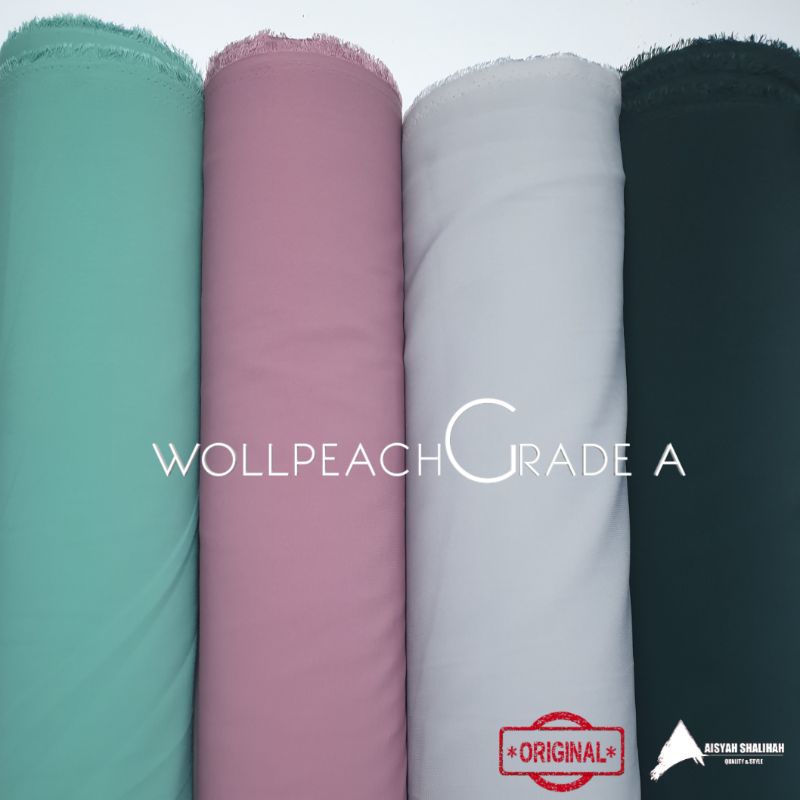 kain wolfis grade a/kain wollpeach premium/wolpeach/kain wolvis premium/wollpeach/bahan wolfis grade