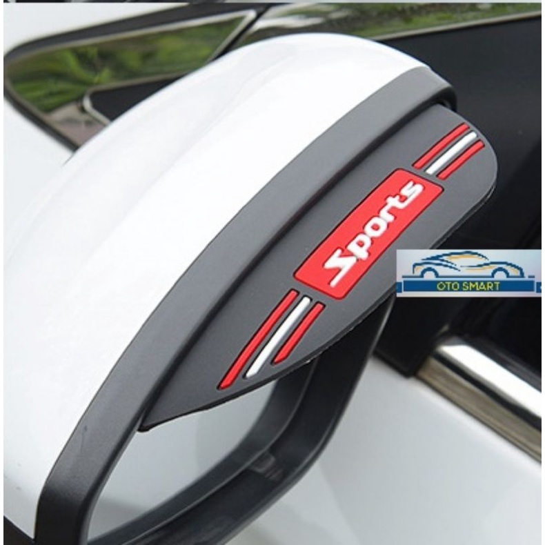 Talang Air Spion Mobil Motif Sport Smile /Topi Penahan Dan Pelindung Spion mobil