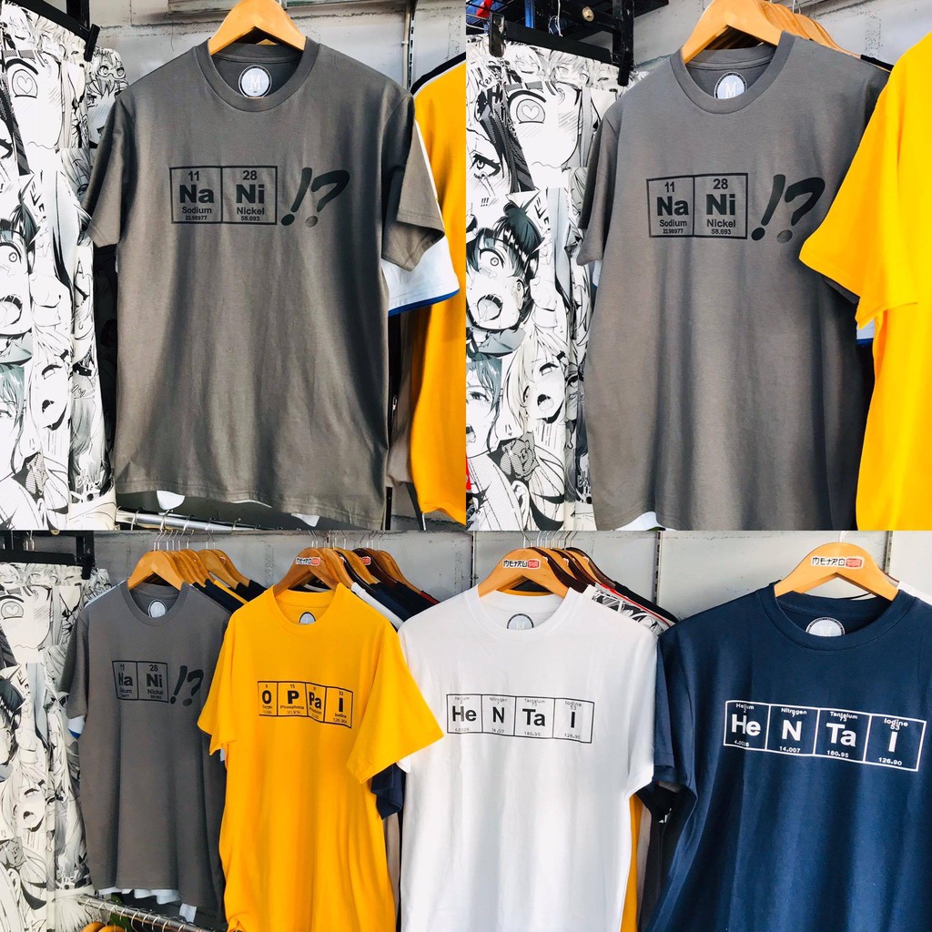 Kaos Naniiii?! Periodic Unsur Kimia Anime Abu Grey