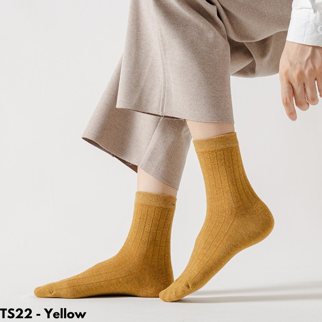KAOS KAKI PANJANG WANITA PASTEL KATUN POLOS BETIS COTTON NYAMAN LEMBUT STRETCH MUSLIMAH NYAMAN OUTDOOR TS22