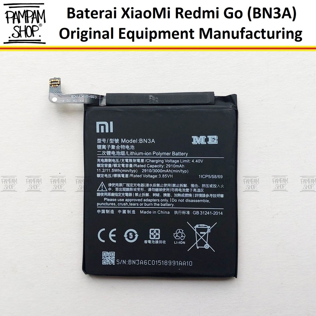 Baterai XiaoMi BN3A Redmi Go Original OEM Batre Batrai Battery Xiao Mi BN 3A HP Ori