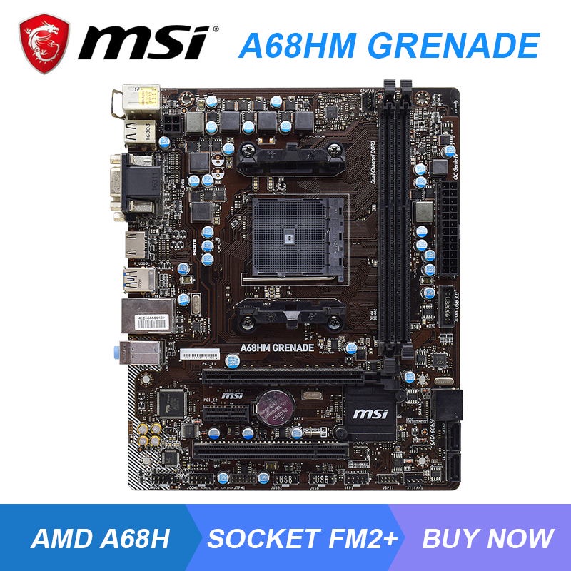 MSI A68HM GRENADE Motherboard Micro ATX Socket FM2+