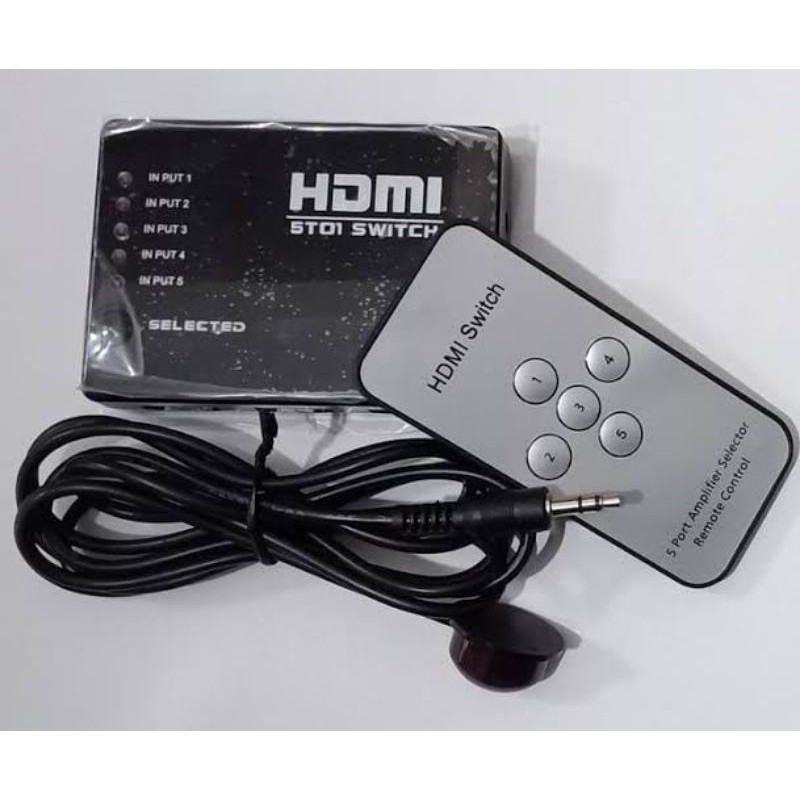 HDMI SWITCHER , HDMI SWITCH 5 PORT 4K ULTRA HD WITH REMOTE