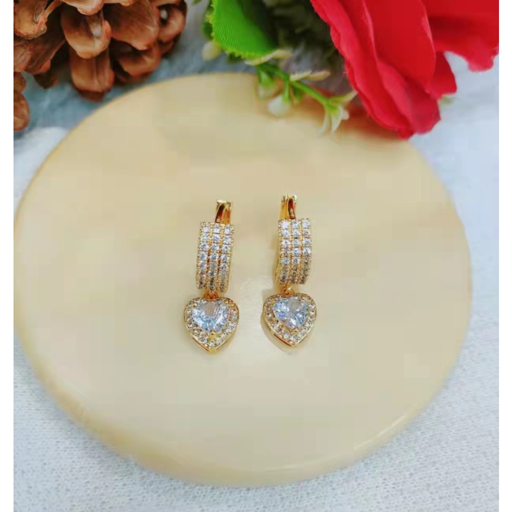 Anting Xuping Mata Full Lapis Emas Perhiasan A-D