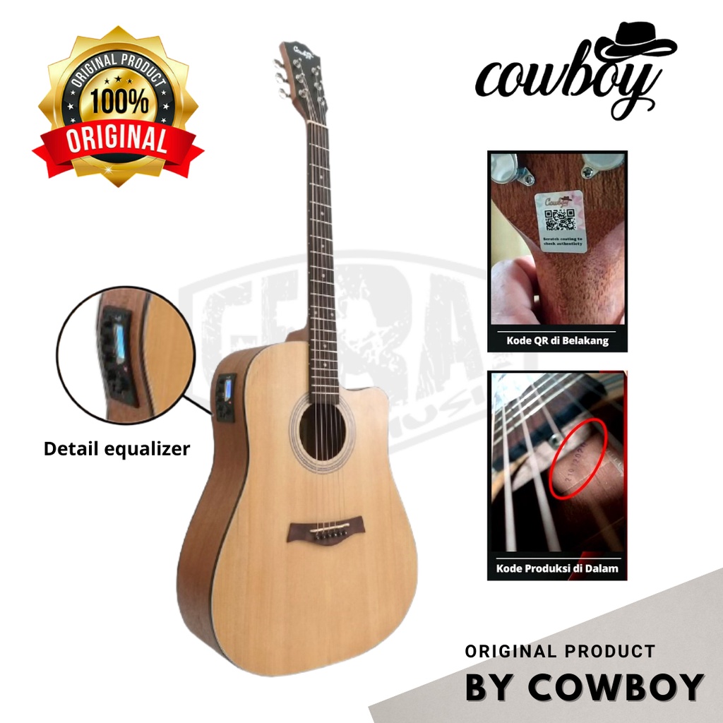 Cowboy - Gitar Akustik Elektrik GWC-240NA ( Preamp AW-1 ) Natural Original