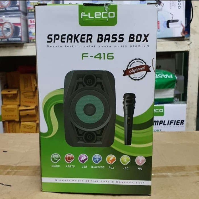 Speaker Box Fleco F-416 - Speaker Bluetooth Fleco 416 Free Mic