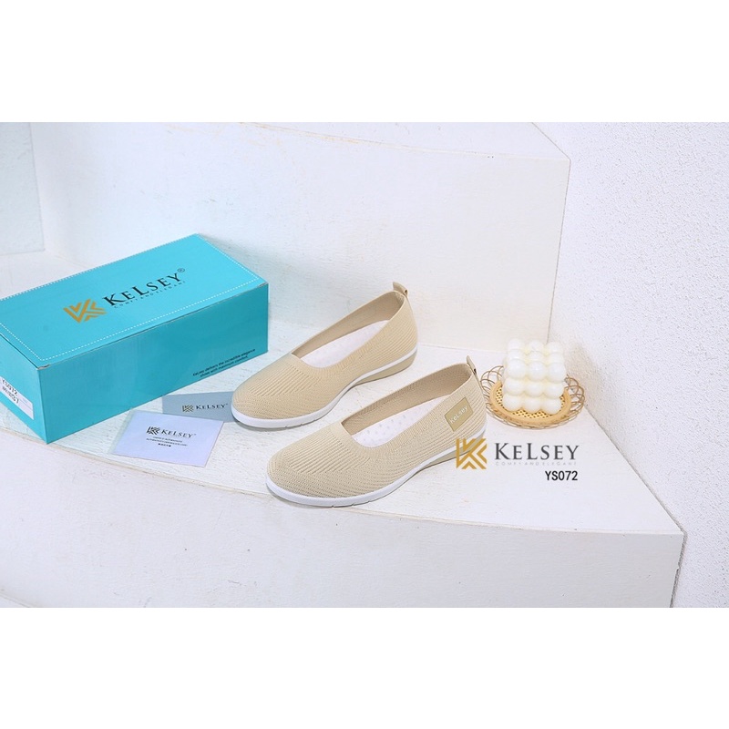 (GRATIS ALAS KAKI) Kelsey Sepatu Flat wanita YS072 Sepatu Wanita Slip On