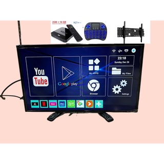 Sharp NEW 24” LED HD TV  2T-C24DC1I DIGITAL TV ANDROID BOX VERSI 10 WIFI FREE PETI KAYU  KHUSUS KARGO