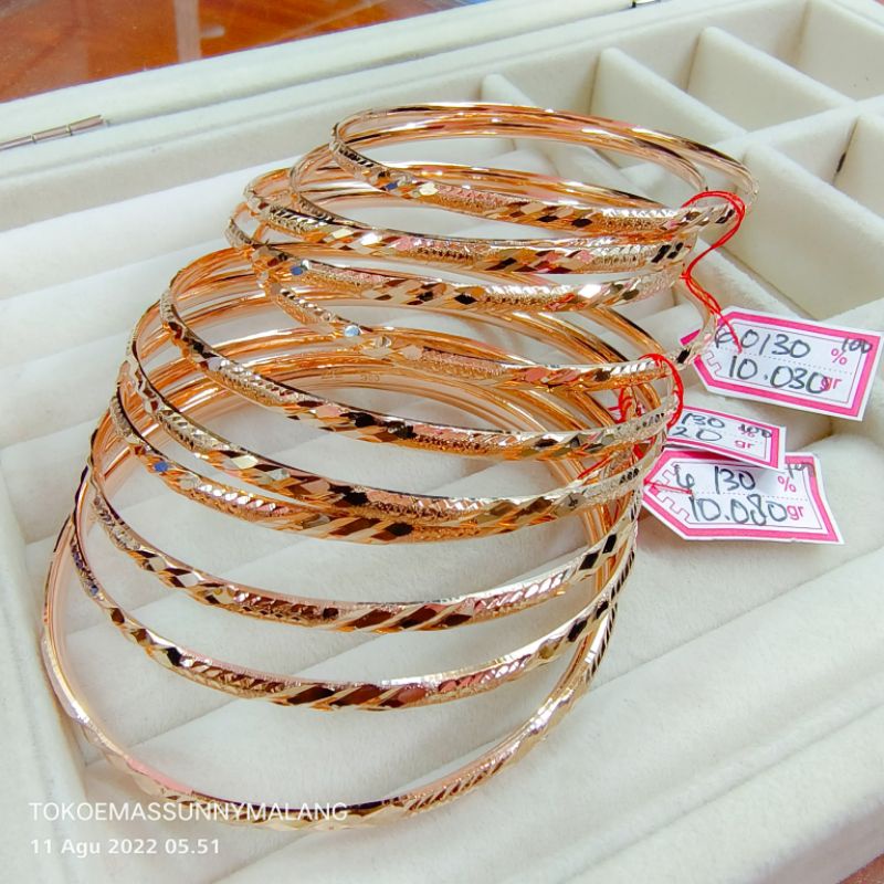 Gelang krincing cartier emas asli 30% bisa dijual kembali