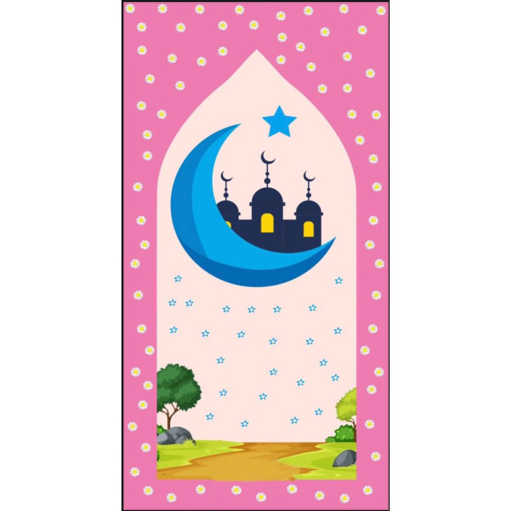 SAJADAH ANAK KARAKTER / SAJADAH KARTUN-SAJADAH MASJID BULAN