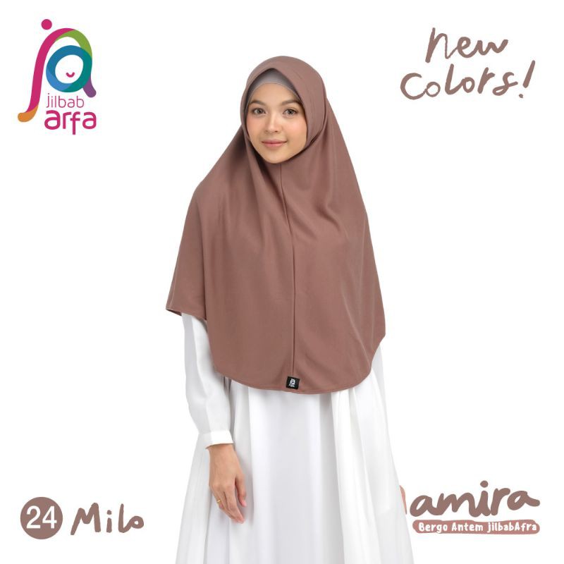 AMIRA NEW COLOURS Bergo Antem bahan kaos premium by jilbab arfa ex afra-6