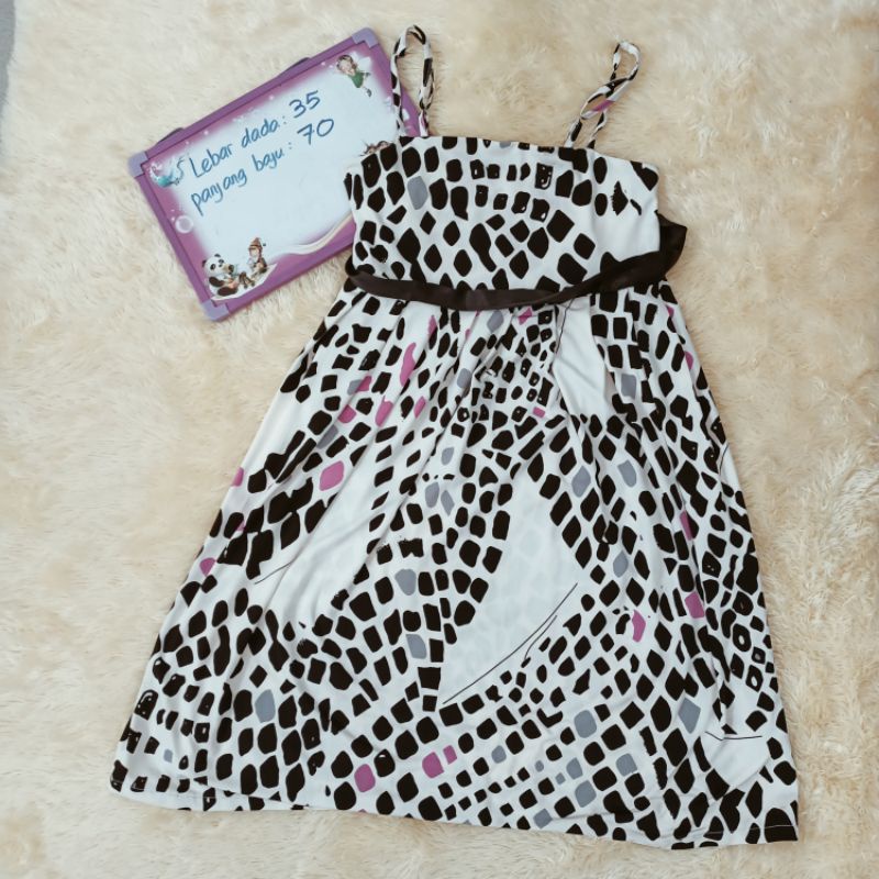 Dress pesta party dress wanita putih hitam