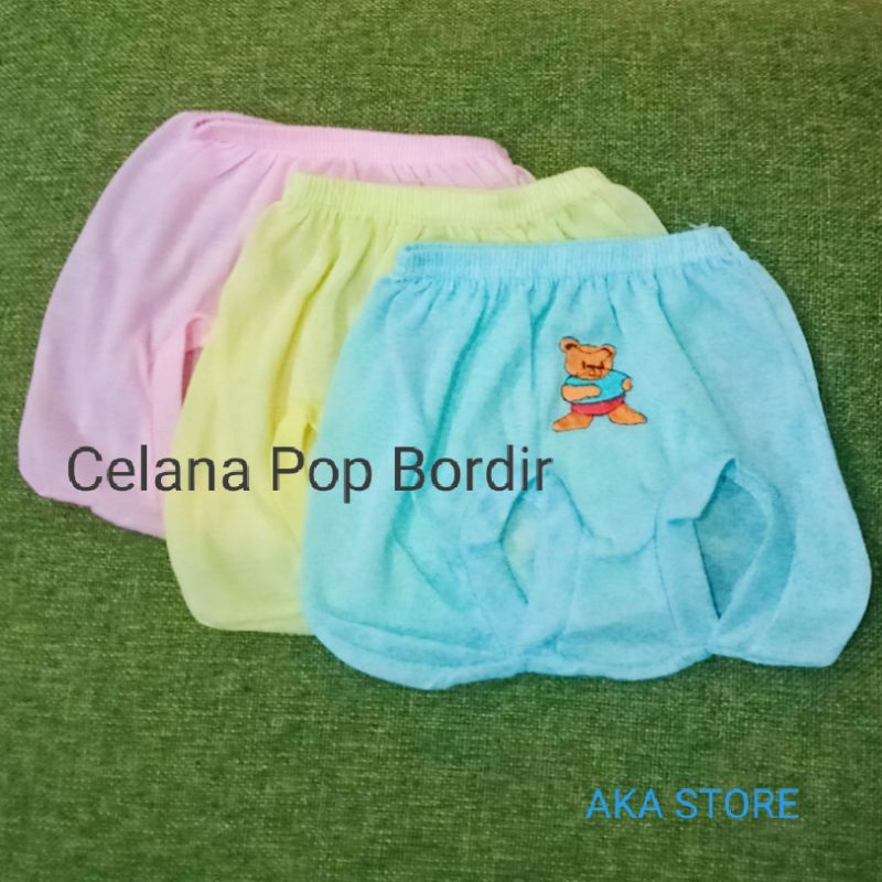 lusinan 12pcs celana pop bayi bordir murah