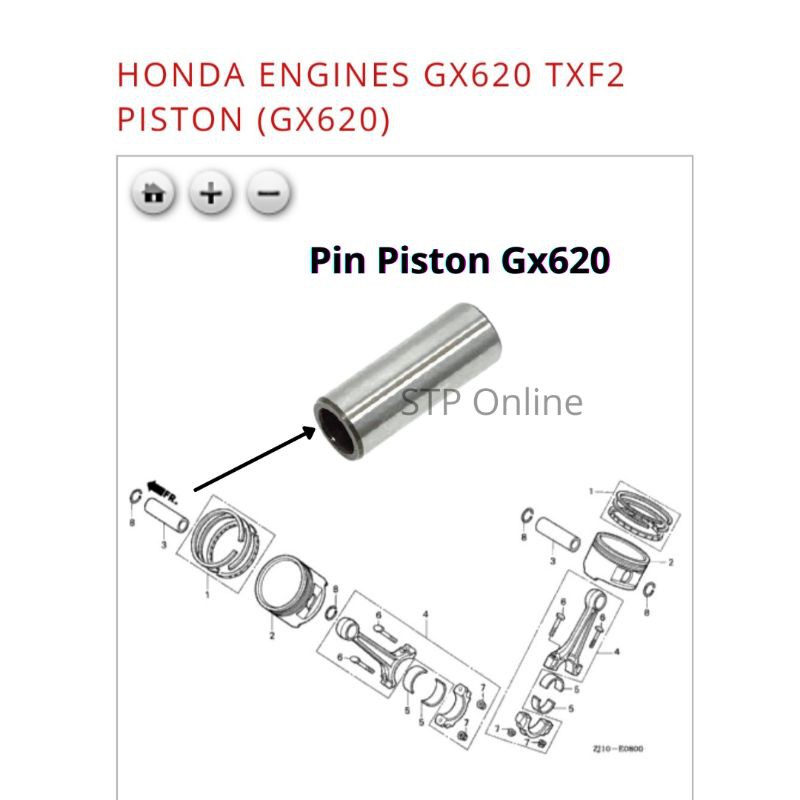 PIN PISTON GX620 HONDA