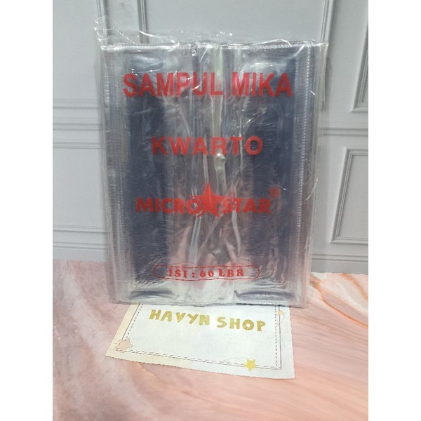 (60lembar) SAMPUL BUKU PLASTIK MIKA-1