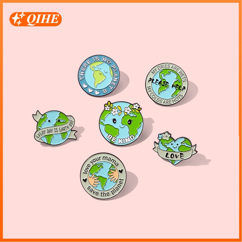 Please Help Earth Enamel Pin Custom Be Kind Hug Earth No Planet B Brooches Lapel Pin Badge Environment Jewelry Gifts For Kids