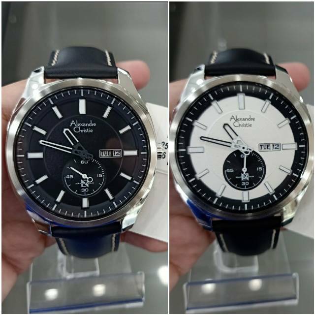 AC 6550 Daydate leather Black silver| AC6550 original