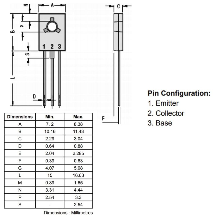 Transistor NPN BD139 BD 139 TO26 TO-26