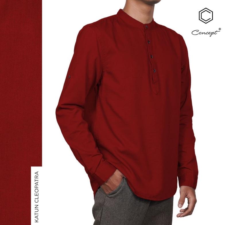 Kemeja Semi Kemko Kemeja Concept / Kemeja Koko / Semi Koko Lengan Panjang