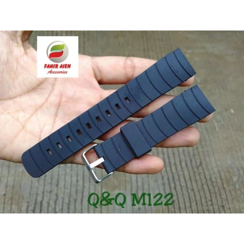 STRAP TALI JAM TANGAN QQ Q&Q M122 TALIJAM RUBBER KARET M 122