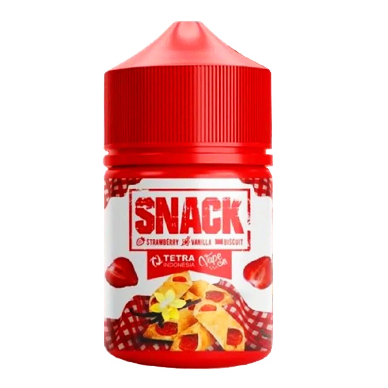 SNACK V1 Strawberry Vanilla Biscuit E-Liquid 60ML 6MG  [ vape / rokok elektrik]