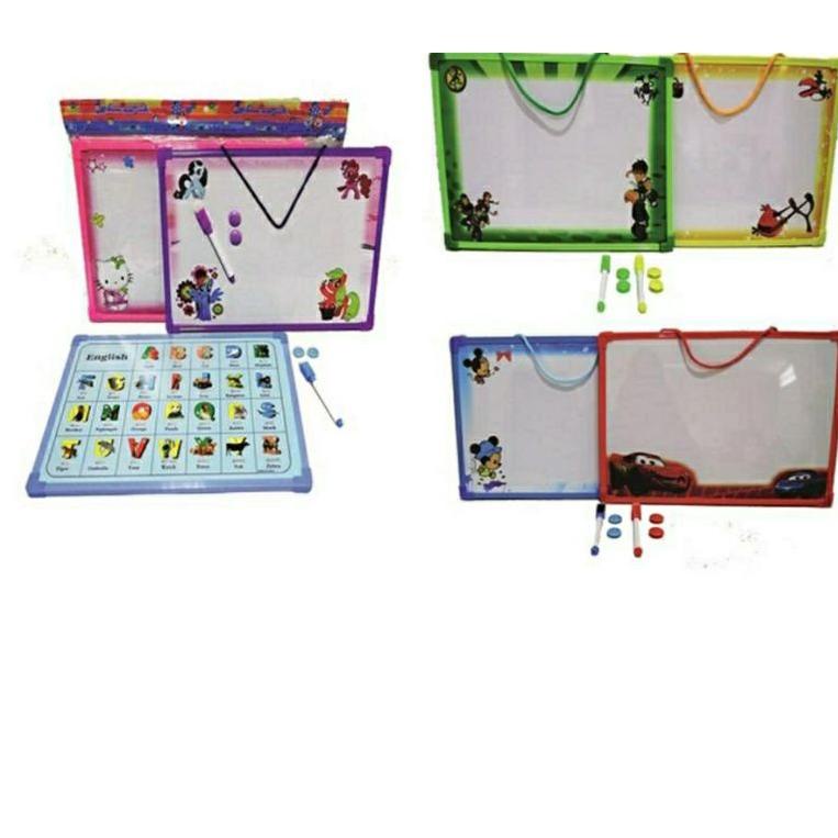 

MAINAN ANAK EDUKASI BELAJAR CEWEK COWOK PEREMPUAN SD TK PAUD PAPAN TULIS SPIDOL WHITE BOARD 30X 20CM X57D