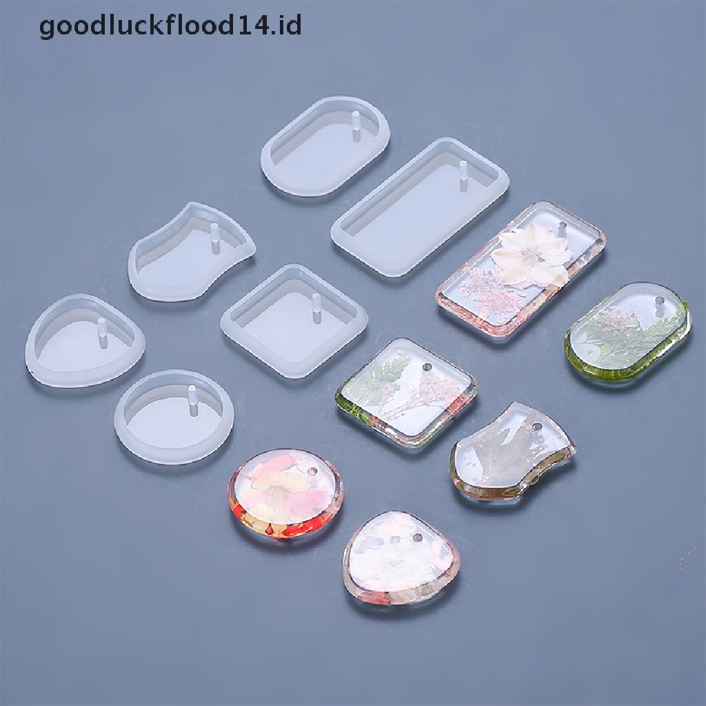 [OOID] DIY Keychain Pendant Silicone Mold Crystal Epoxy Resin Mold Jewelry Making Mould ID