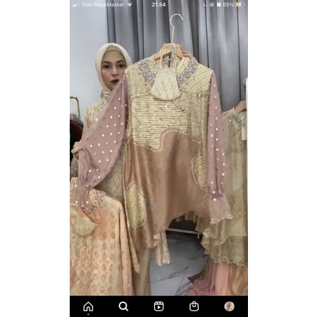 zara blouse sarah the label dusty pink + celana one set