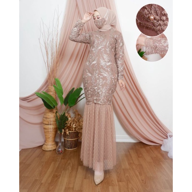 Reallpict gamis duyung tille//gamis tille tutu//gamis pesta