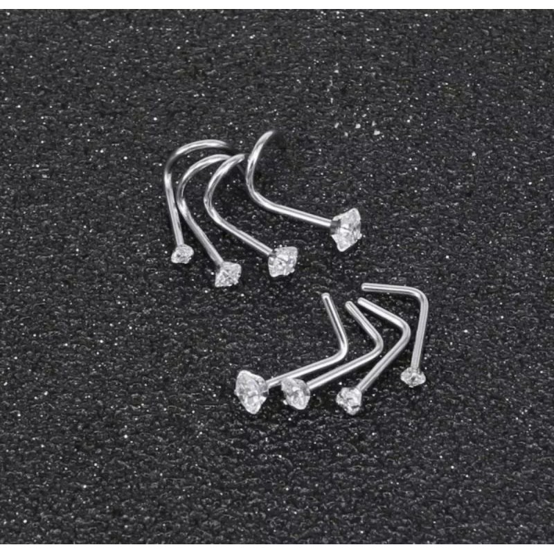Image of ANTING HIDUNG NOSESTUD STAINLESS ZIRCON 1.5mm - 3mm #4