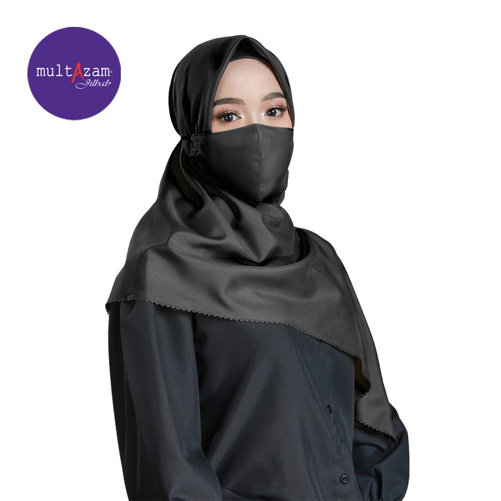 Jilbab Umama Voal Miracle Plain LC free Masker