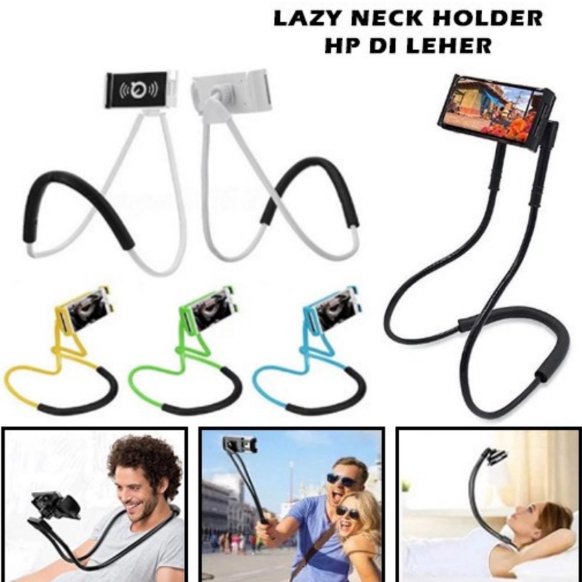 Trend-Lazypod Leher dan Pinggang / Holder HP Lazy Hanging Neck Cell Stand-MODEL CAPIT