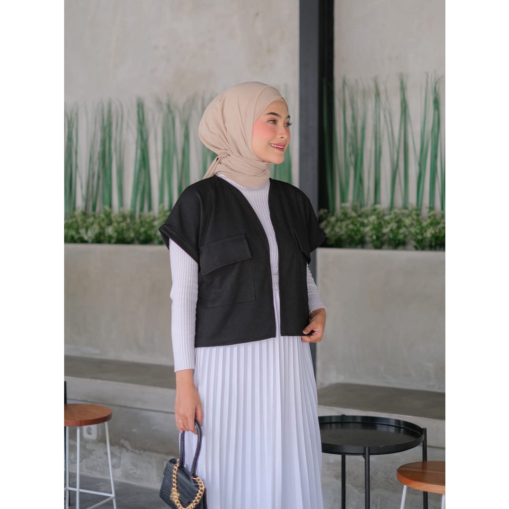 TokoMilkan - Cardigan Outer Crop Wanita LOOFAH CROP TOP | Cardigan Crop Outer Wanita