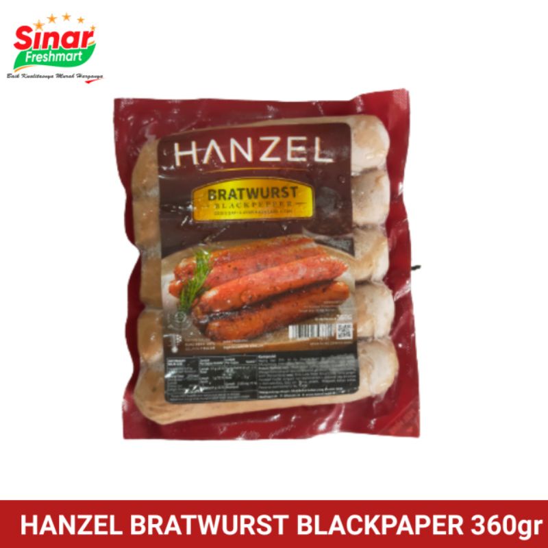 

HANZEL BRATWURST BLACKPAPER 360GRAM