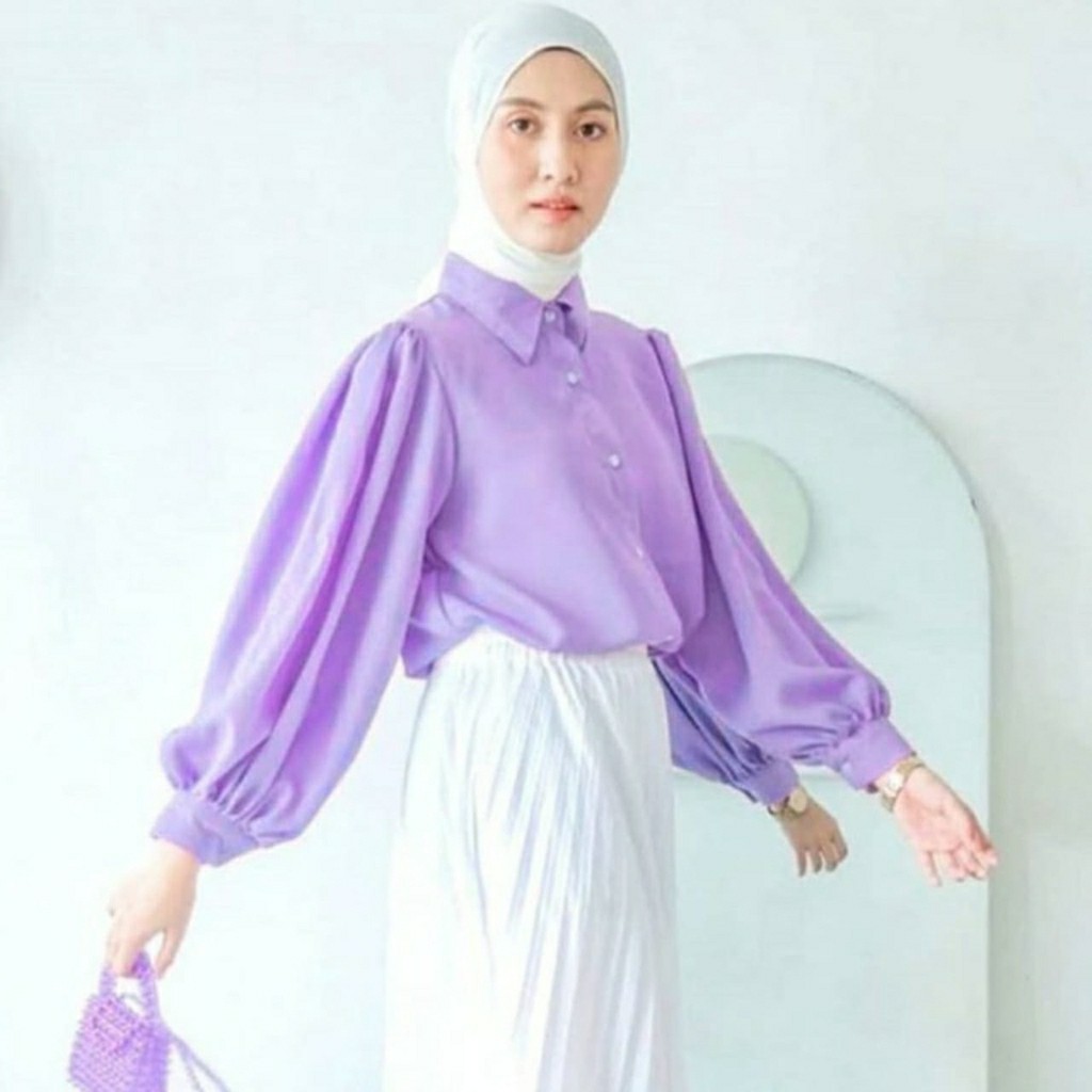 Audry Basic Top l Atasan Blouse Polos Fashion Wanita Pakaian Muslim Pakaian Wanita
