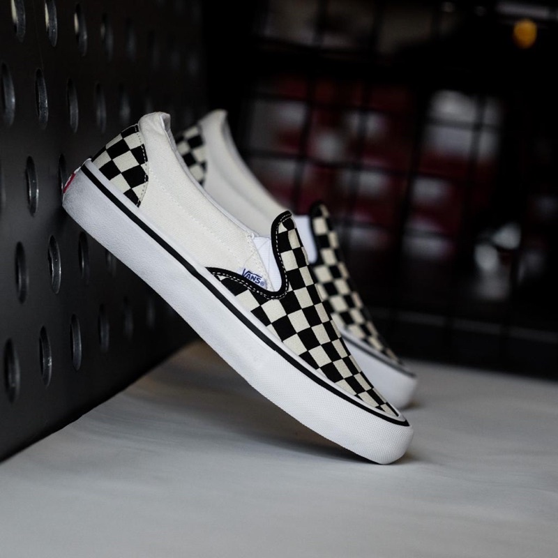 Vans Slip On Pro Checkerboard Black White Original